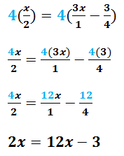 Ejemplo4 cómo resolver ecuaciones con fracciones